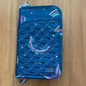 Lug Rainbow Navy Quilted Wallet